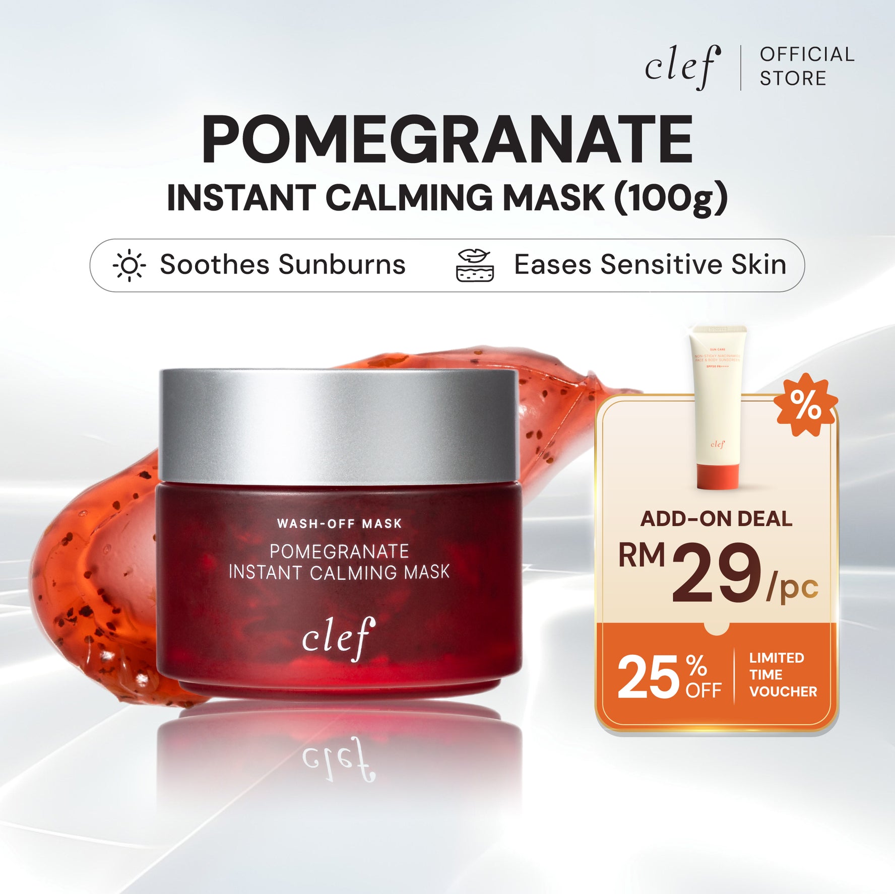 CLEF Pomegranate Instant Calming Mask