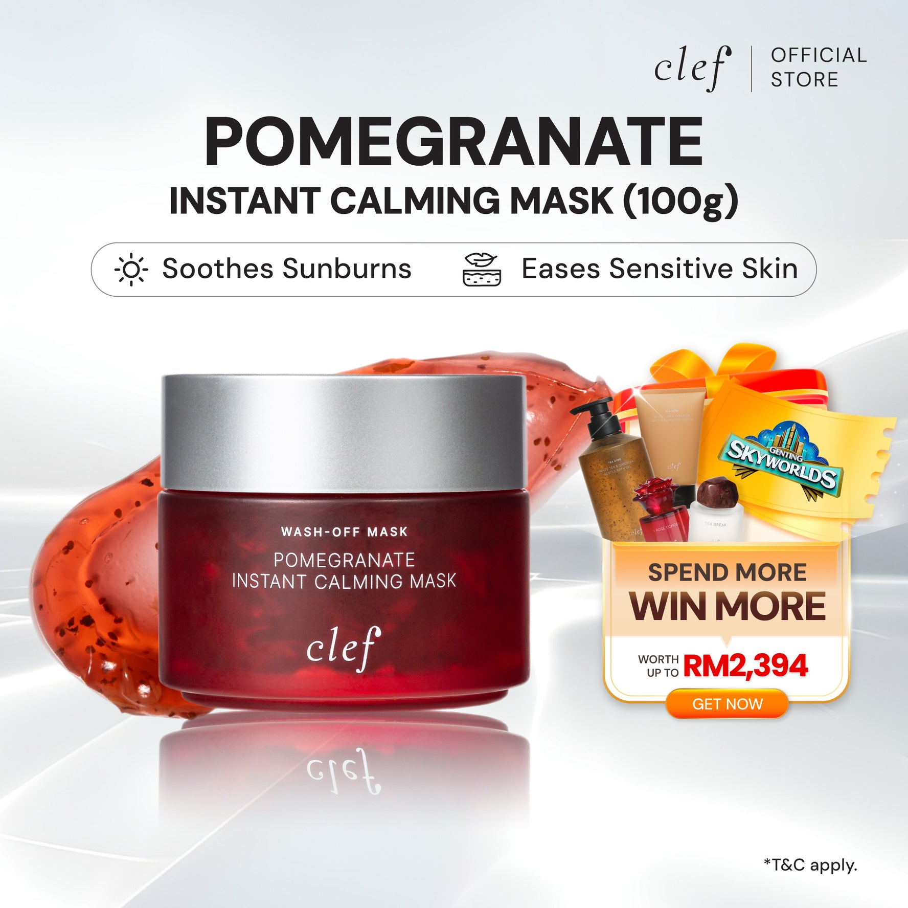 CLEF Pomegranate Instant Calming Mask