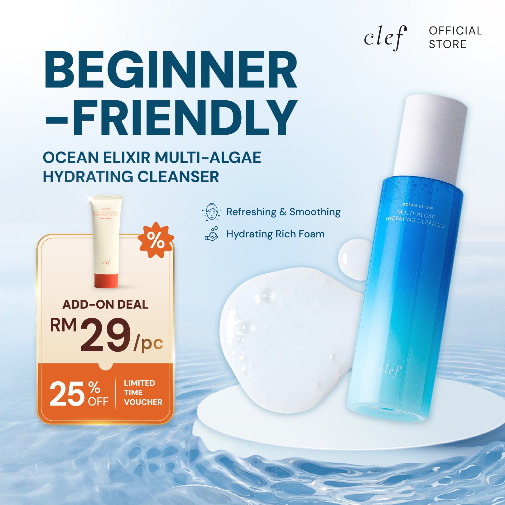 CLEF Ocean Elixir Hydrating Cleanser