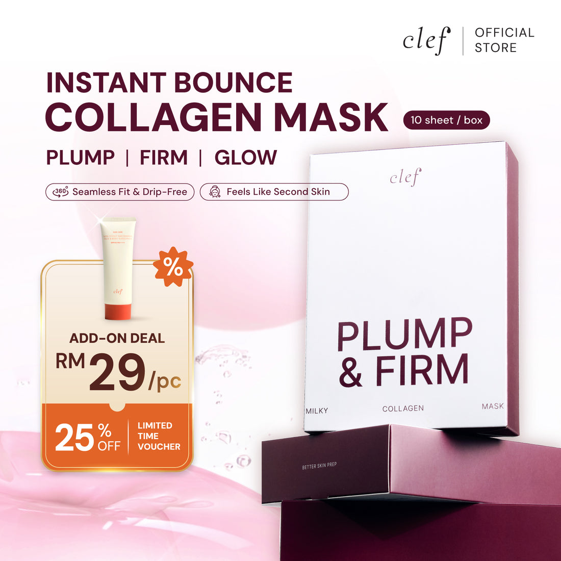 CLEF Plump & Firm Milky Collagen Mask