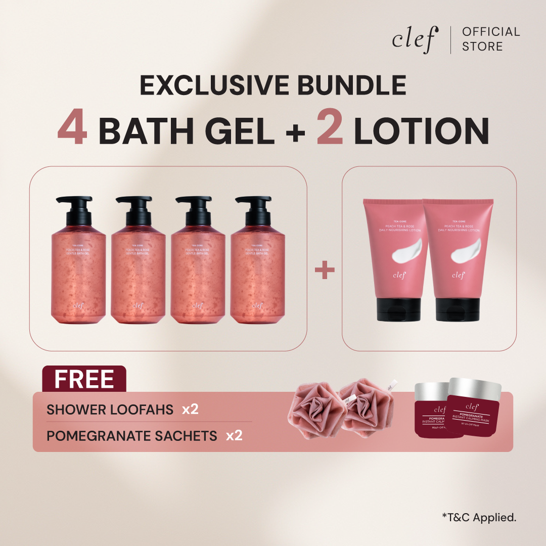 [NEW LAUNCH EXCLUSIVE BUNDLE] CLEF Tea Core Peach Tea & Rose
