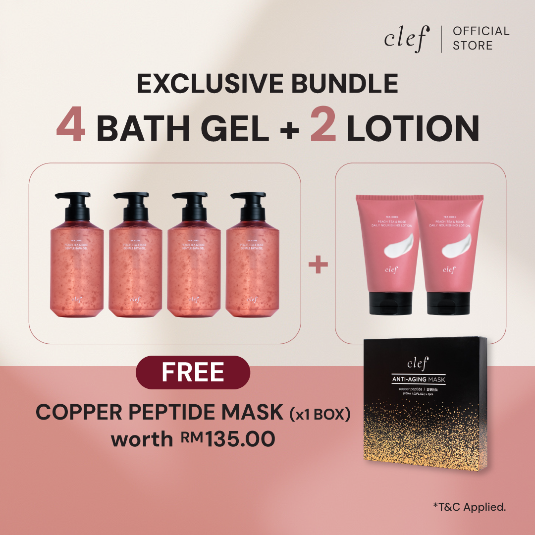 [NEW LAUNCH EXCLUSIVE BUNDLE] CLEF Tea Core Peach Tea & Rose