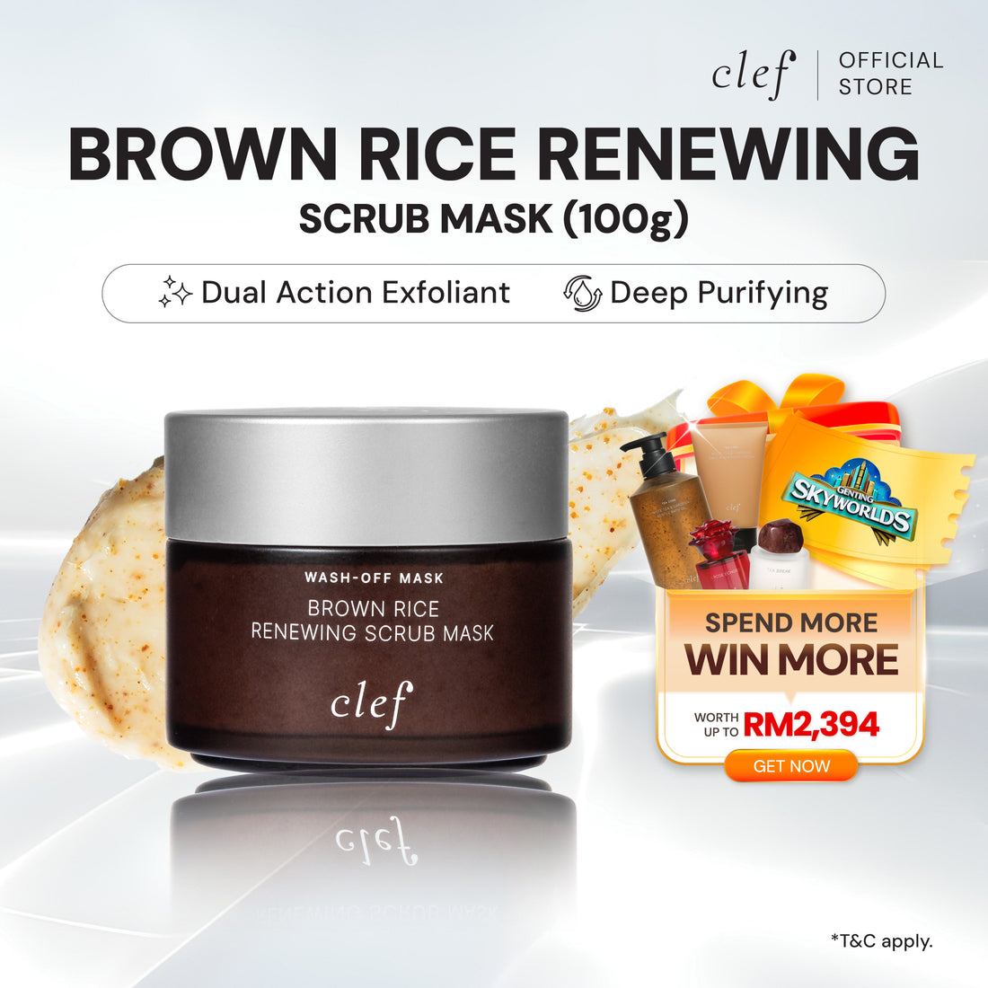 CLEF Brown Rice Renewing Scrub Mask