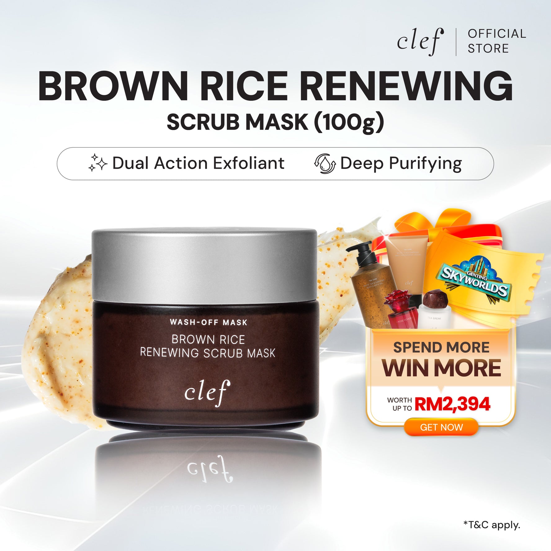 CLEF Brown Rice Renewing Scrub Mask