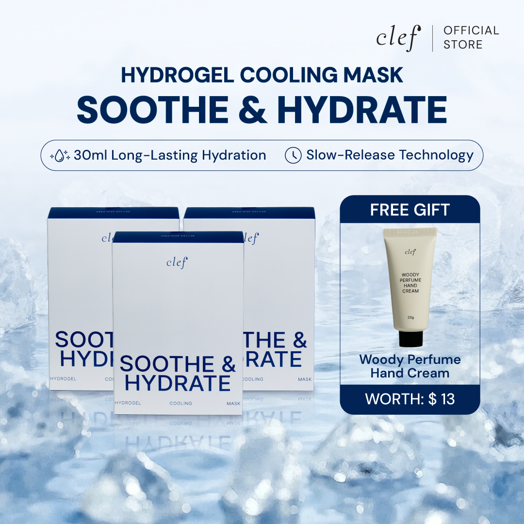 CLEF Soothe & Hydrate Hydrogel Cooling Mask