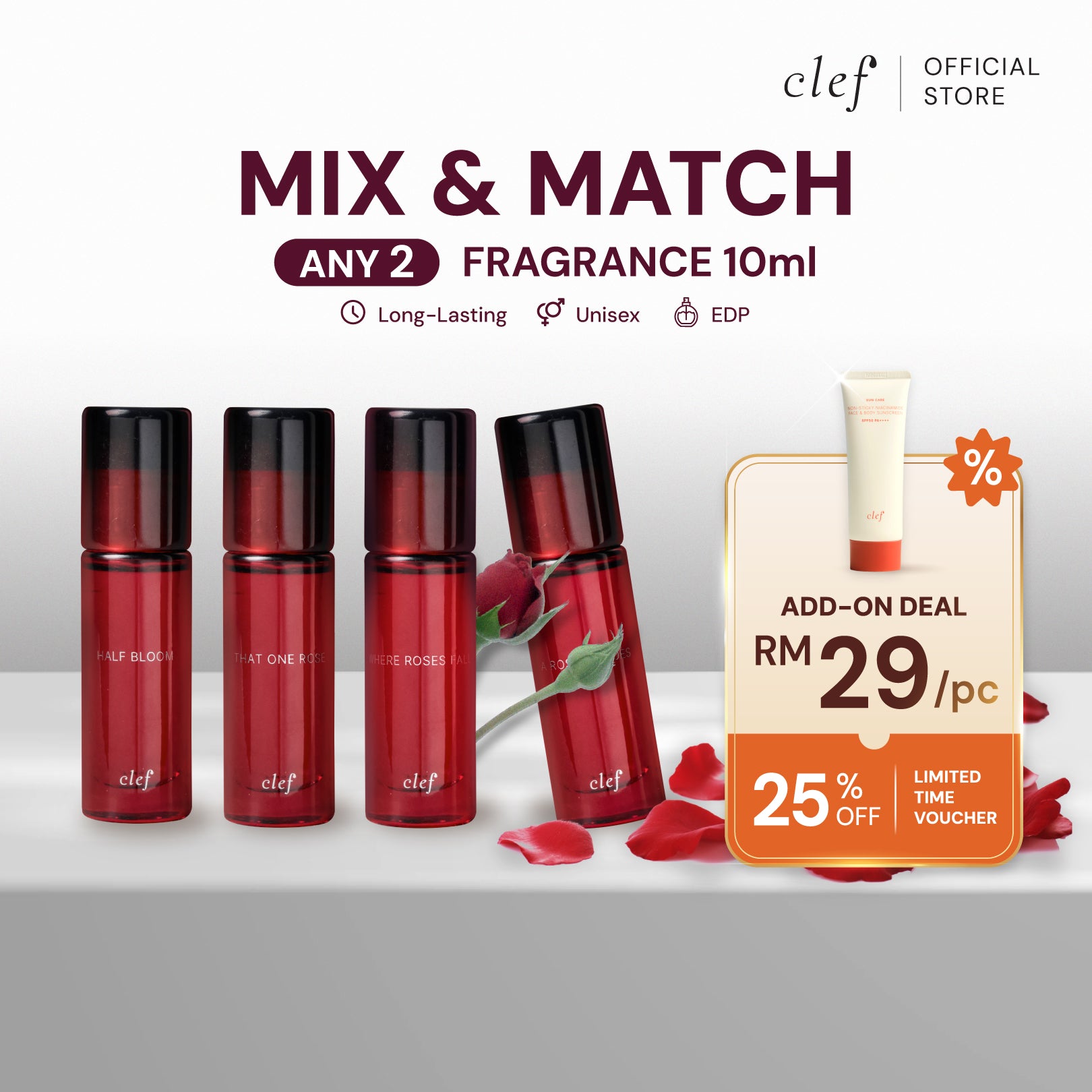 [MIX & MATCH 2x 10ml] ROSE Perfume 10ml - A Rose For Every Stage