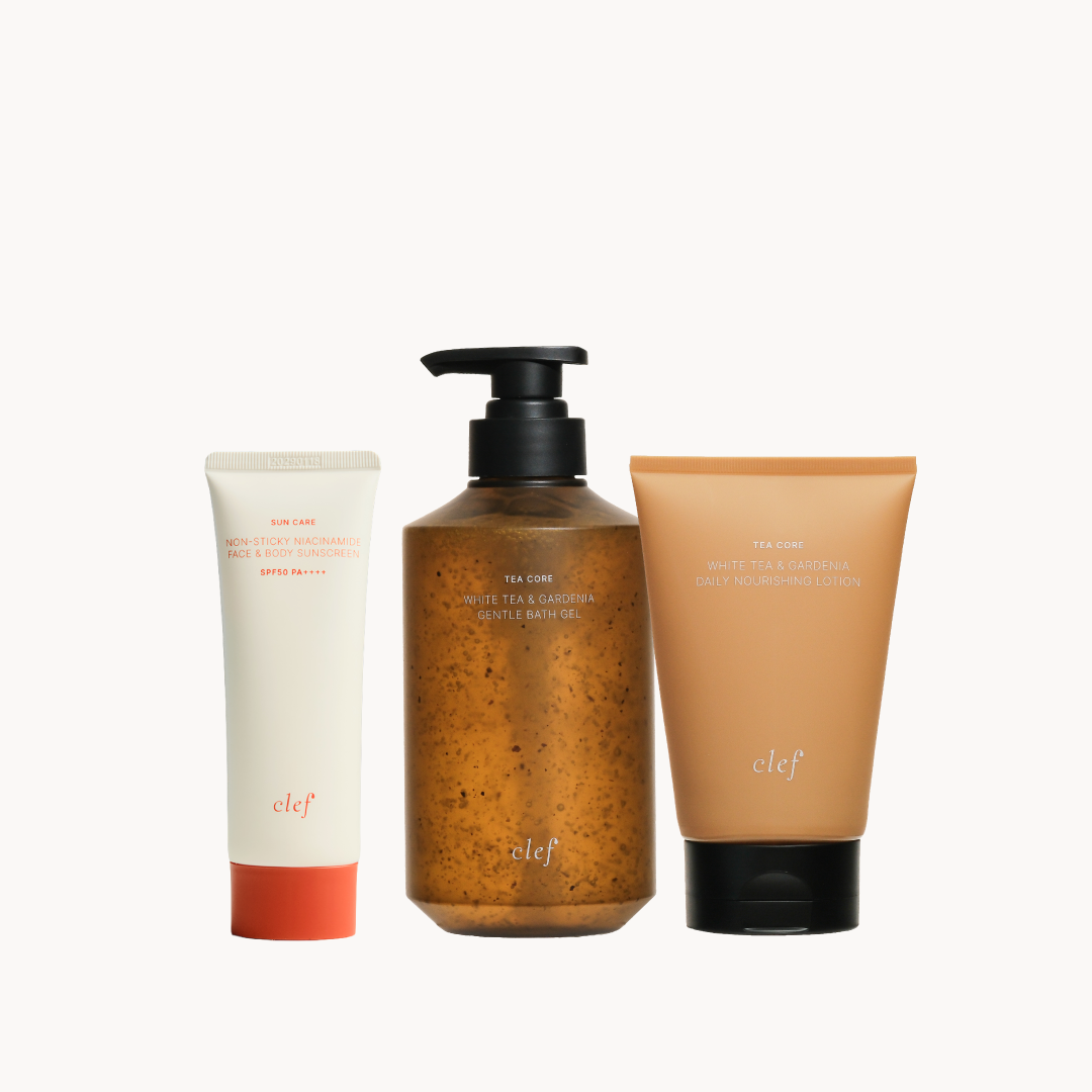 [NEW] CLEF Face & Body Sunscreen SPF50 PA++++ 70ml + Tea Core Series