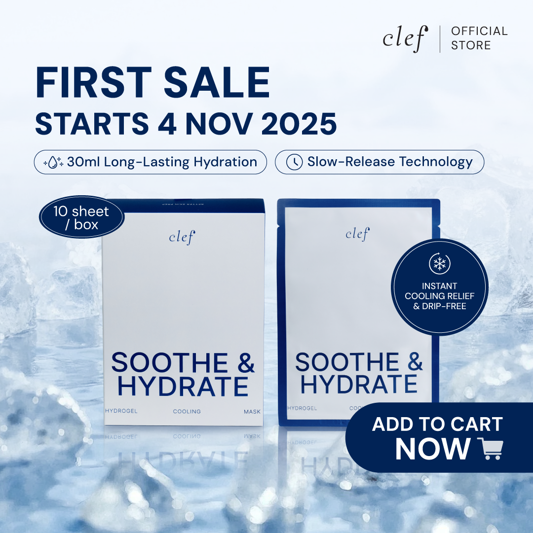 [VICKIEBEIBEI] CLEF Soothe & Hydrate Hydrogel Cooling Mask