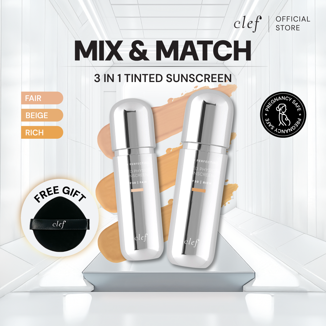 [MIX & MATCH ANY 2] CLEF Skin Perfecting Tinted Physical Sunscreen
