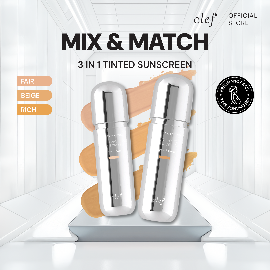 [MIX & MATCH ANY 2] CLEF Skin Perfecting Tinted Physical Sunscreen