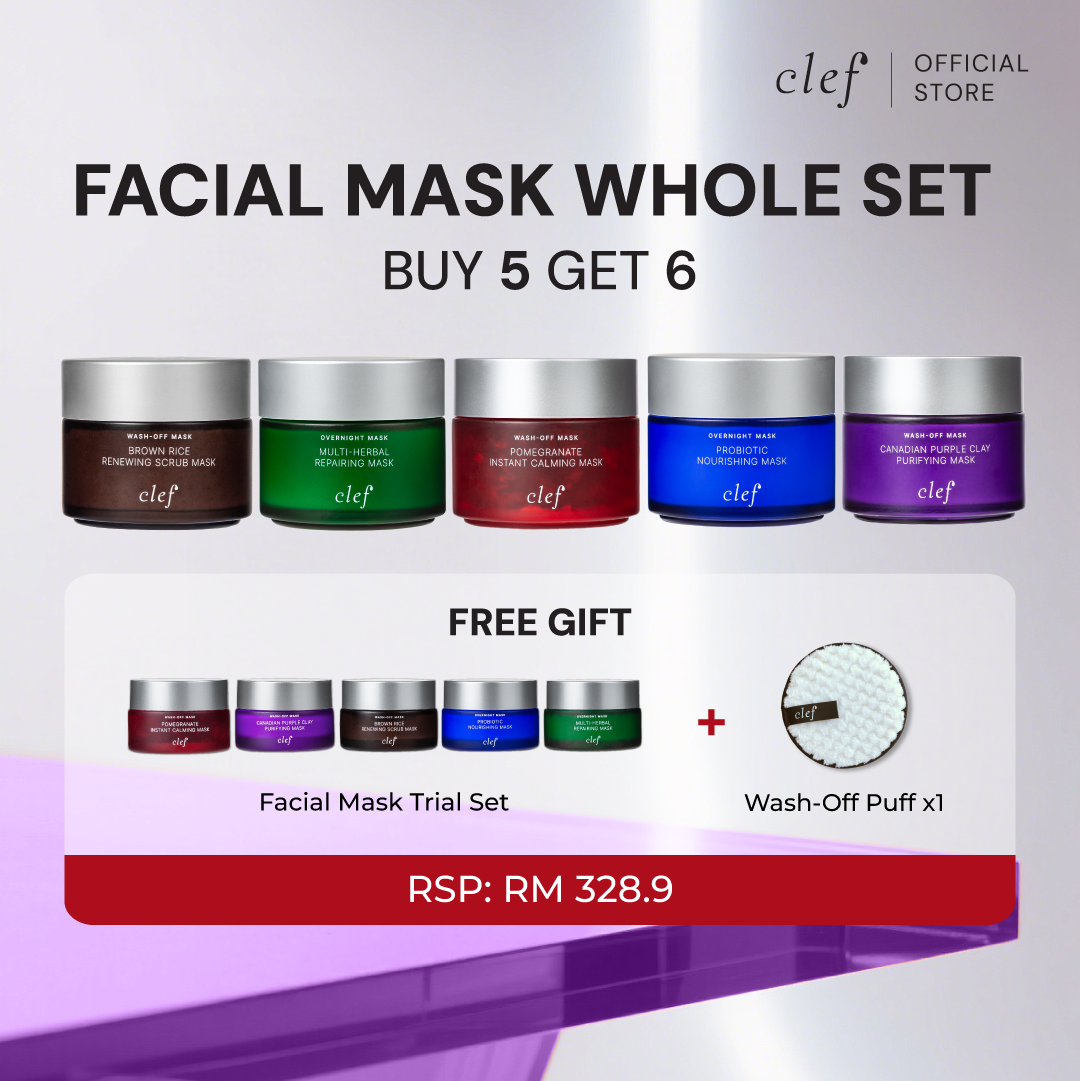 [BUY 5 Get 6 Free] CLEF Facial Mask Full Set