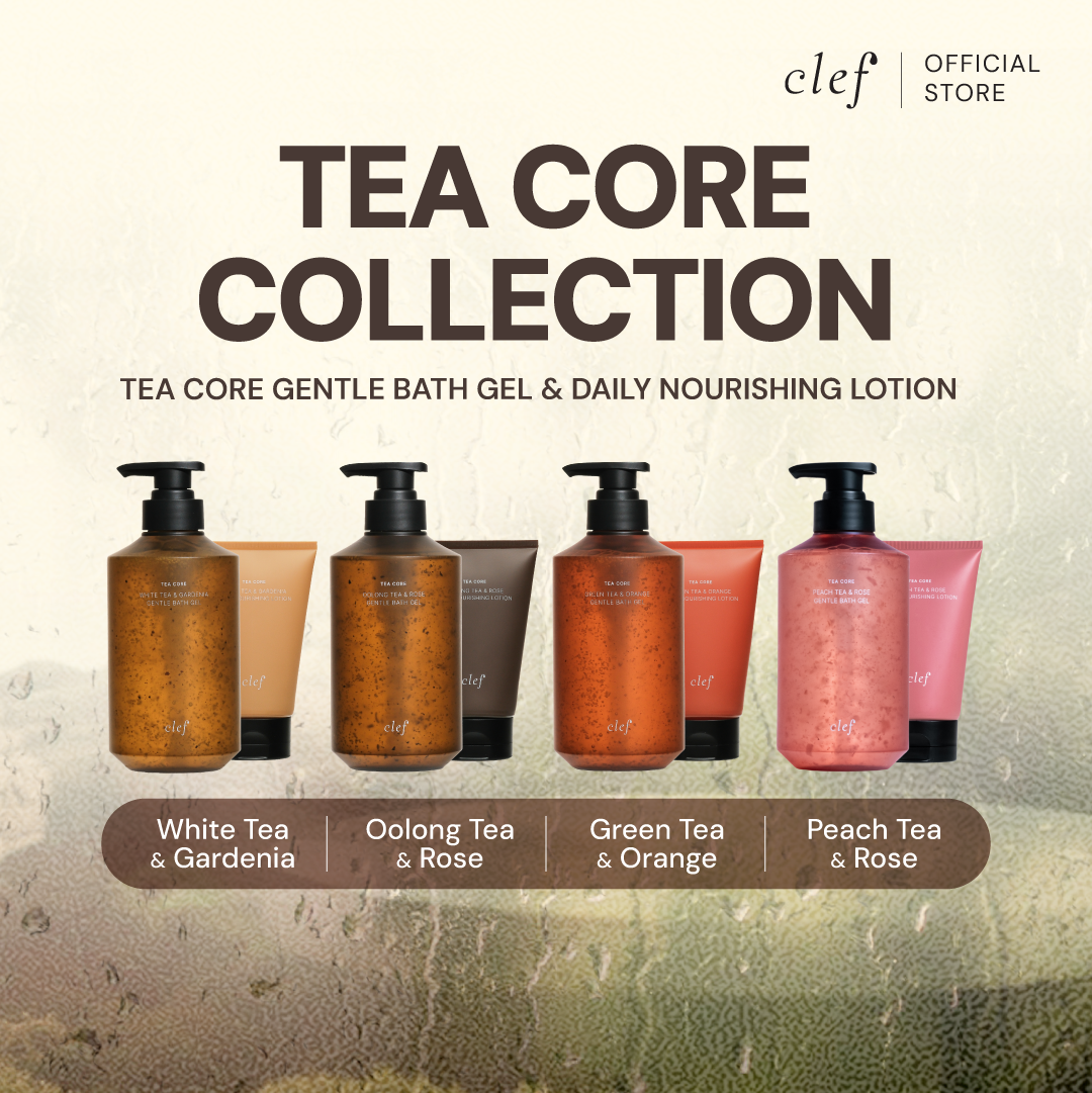 [YIFEI x PWP] CLEF TeaCore Gentle Bath Gel + Daily Nourishing Lotion