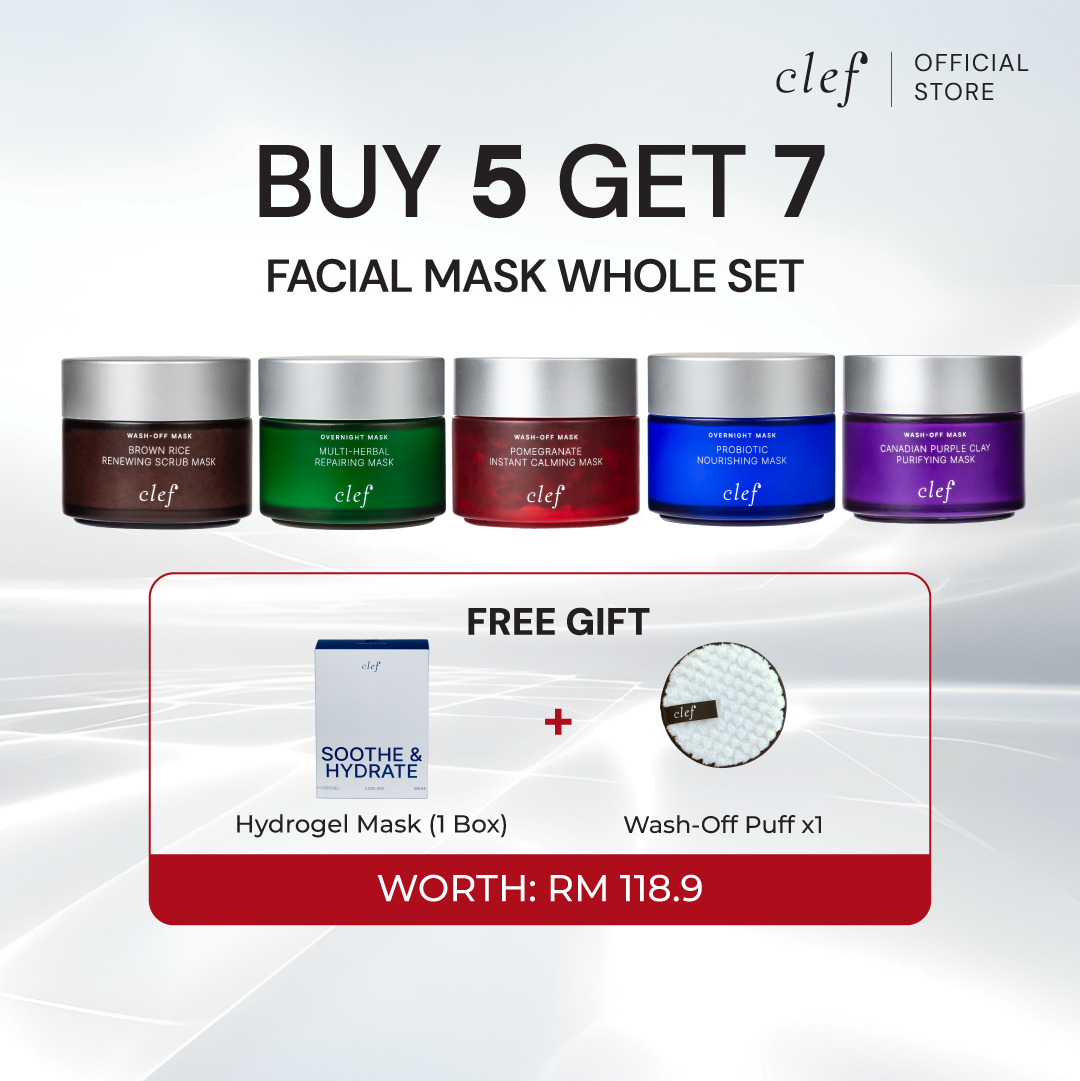[BUY 5 Get 7] CLEF Facial Mask Full Set