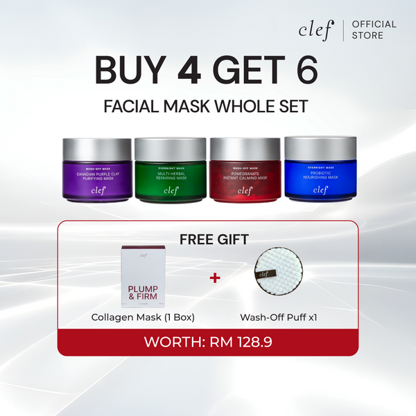 [BUY 4 Get 6] CLEF Facial Mask Full Set