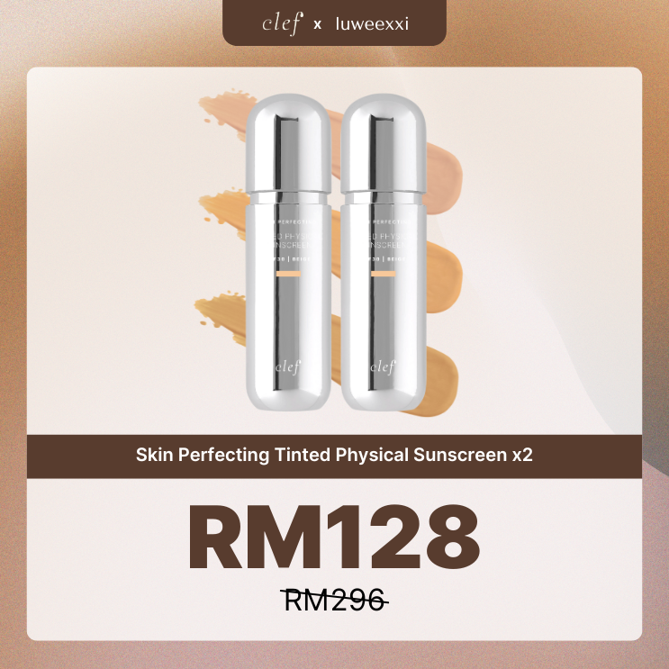 LUWE - x2 CLEF Skin Perfecting Tinted Physical Sunscreen