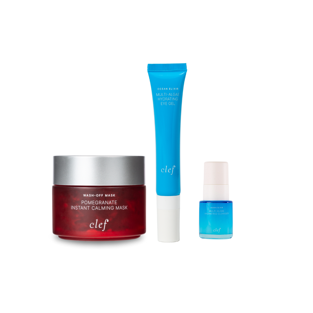 [FREE GIFT] CLEF Pomegranate Mask + Eye Gel + Mini Ocean Cleanser