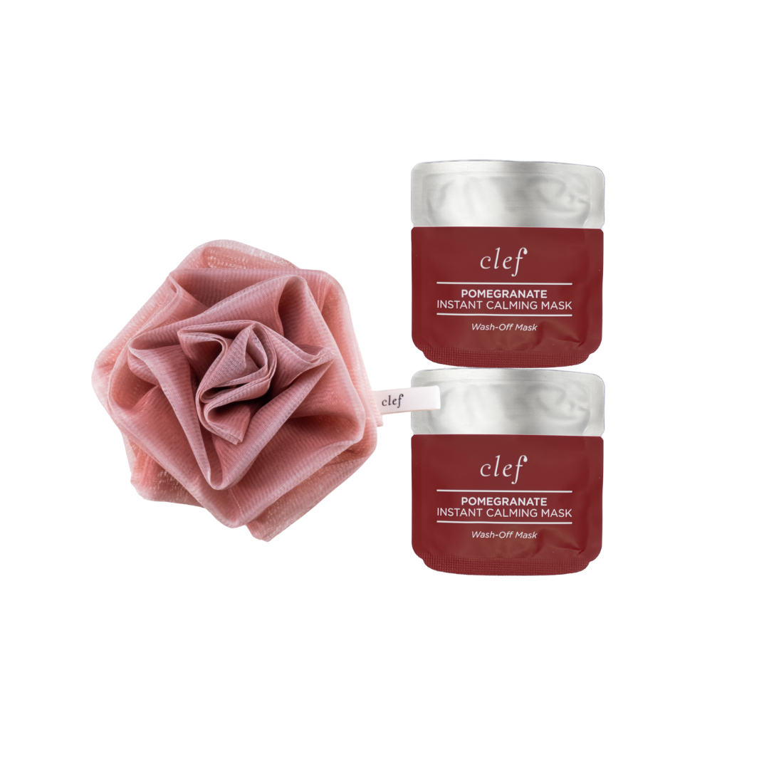[FREE GIFT] x1 Shower Loofah + x2 Pomegranate Mask Sachets