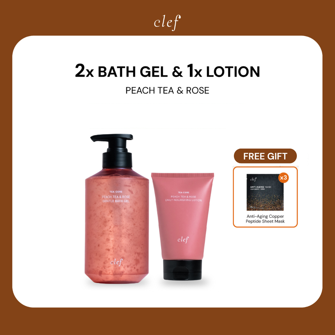[LUWIS & ANRETTA PRE-ORDER] Peach Tea & Rose: x2 Body Gel & x1 Lotion (FREE 3 Items)