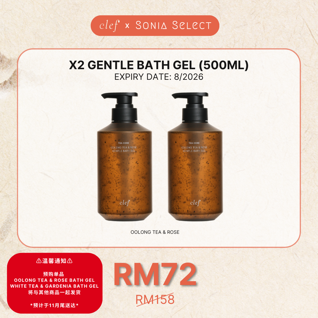 [SONIA] x2 CLEF Tea Core Gentle Bath Gel 500ml