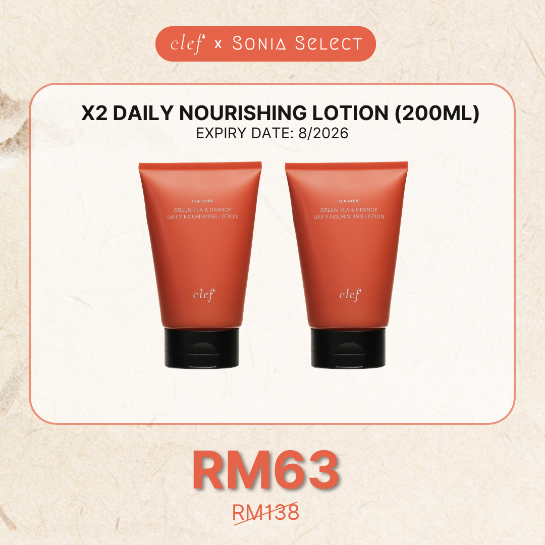 [SONIA] x2 CLEF Tea Core Daily Nourishing Lotion 200ml