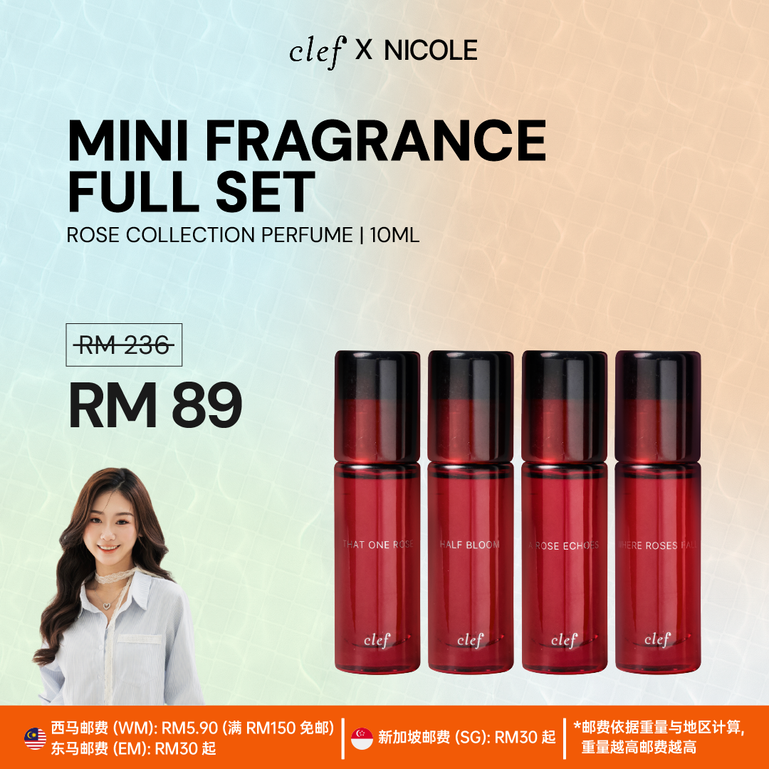 [NICOLE] Full Set Rose Collection Perfume 10mlx4