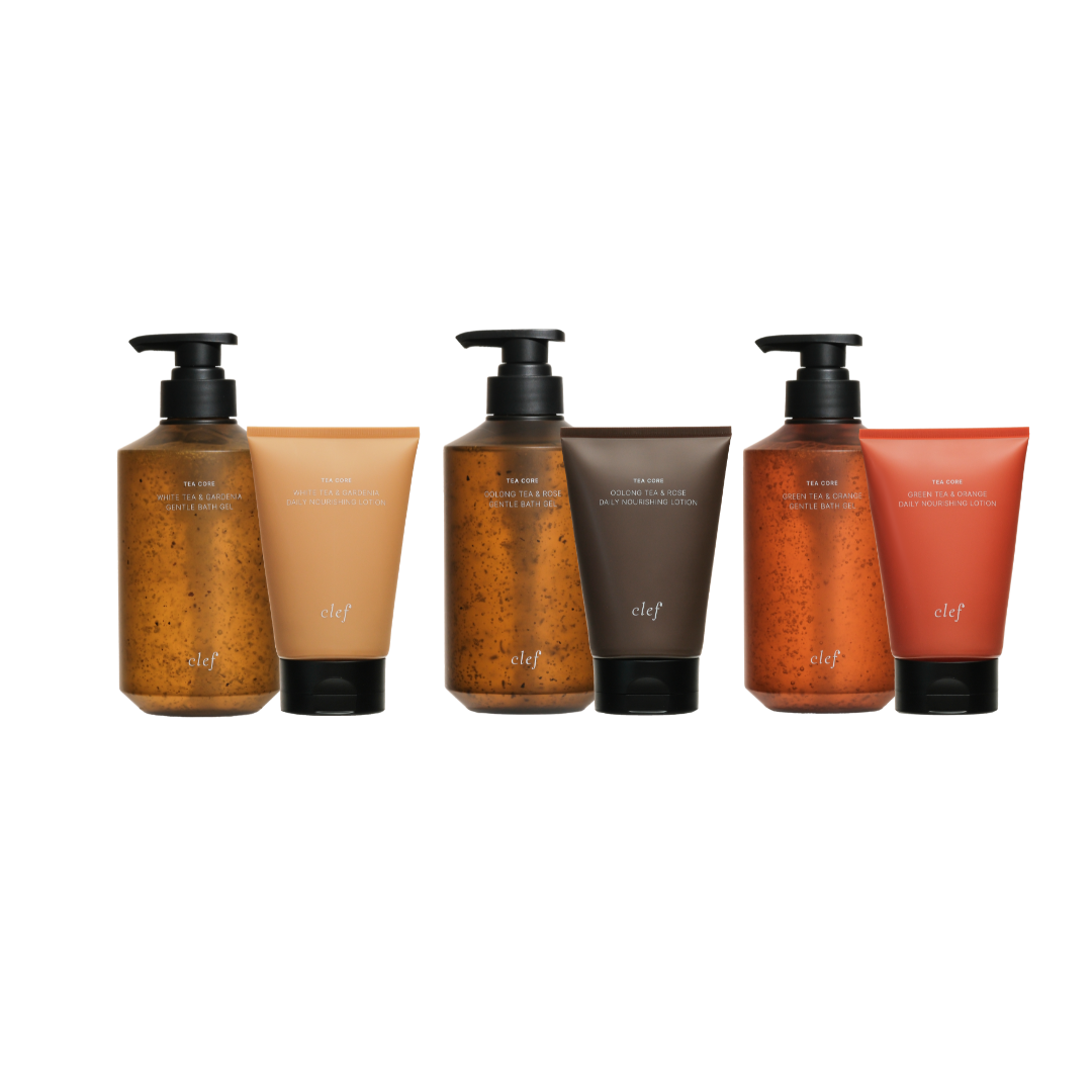 [YIFUKYIKA x PWP] CLEF Tea Core Gentle Bath Gel + Daily Nourishing Lotion