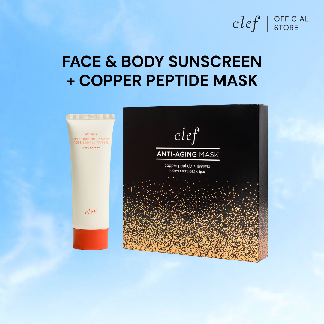 [NEW] CLEF Face & Body Sunscreen SPF50 PA++++ 70ml + Mask