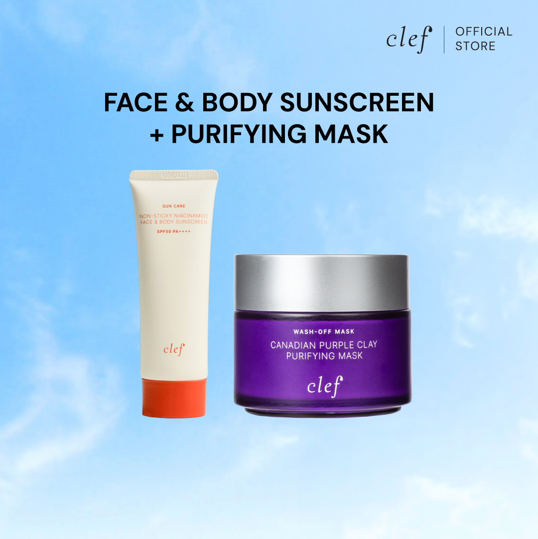 [NEW] CLEF Face & Body Sunscreen SPF50 PA++++ 70ml + Mask