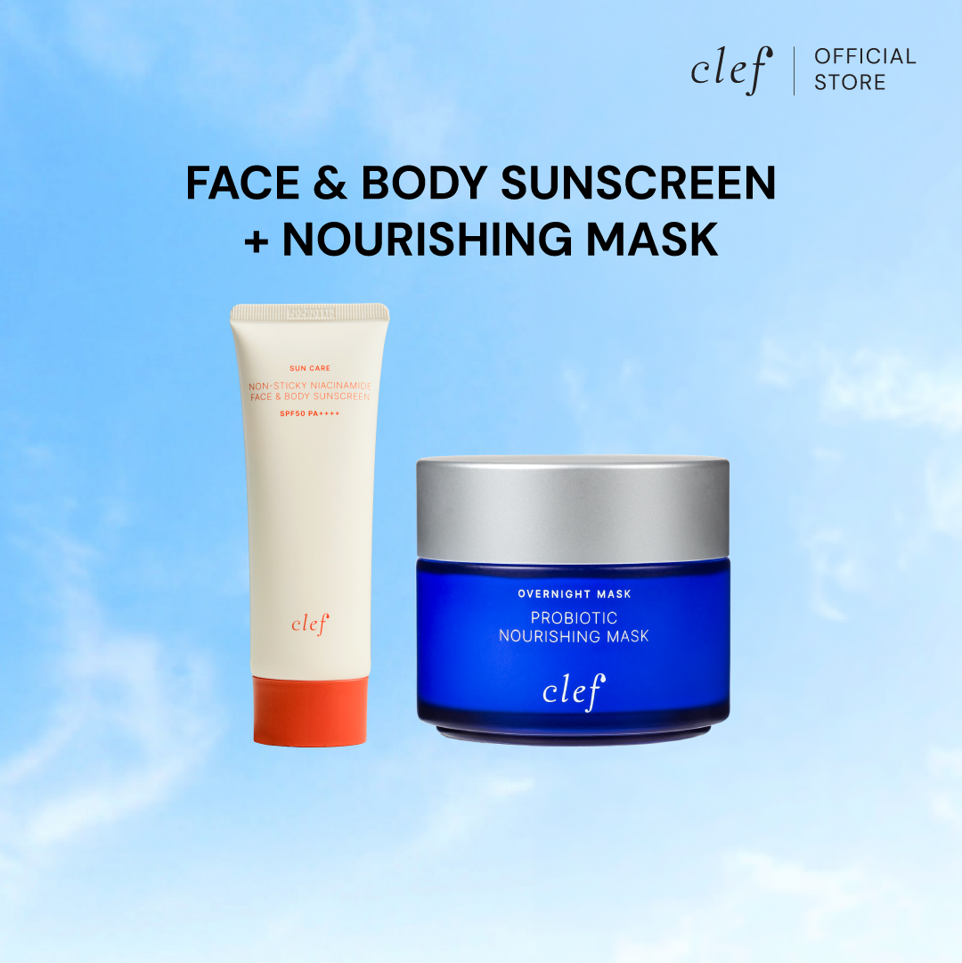 [NEW] CLEF Face & Body Sunscreen SPF50 PA++++ 70ml + Mask
