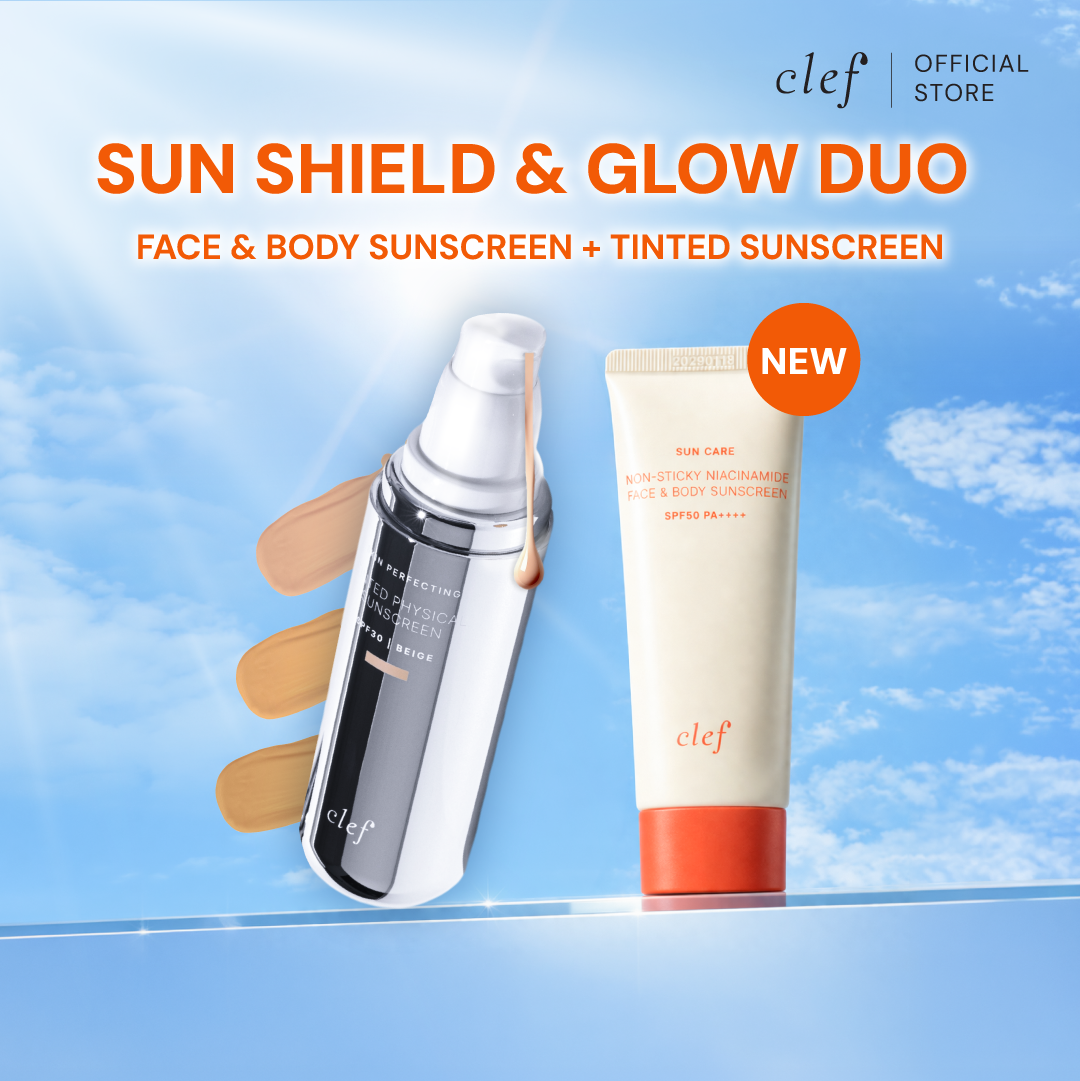 [NEW] CLEF Face & Body Sunscreen SPF50 PA++++ 70ml + Physical Tinted Sunscreen