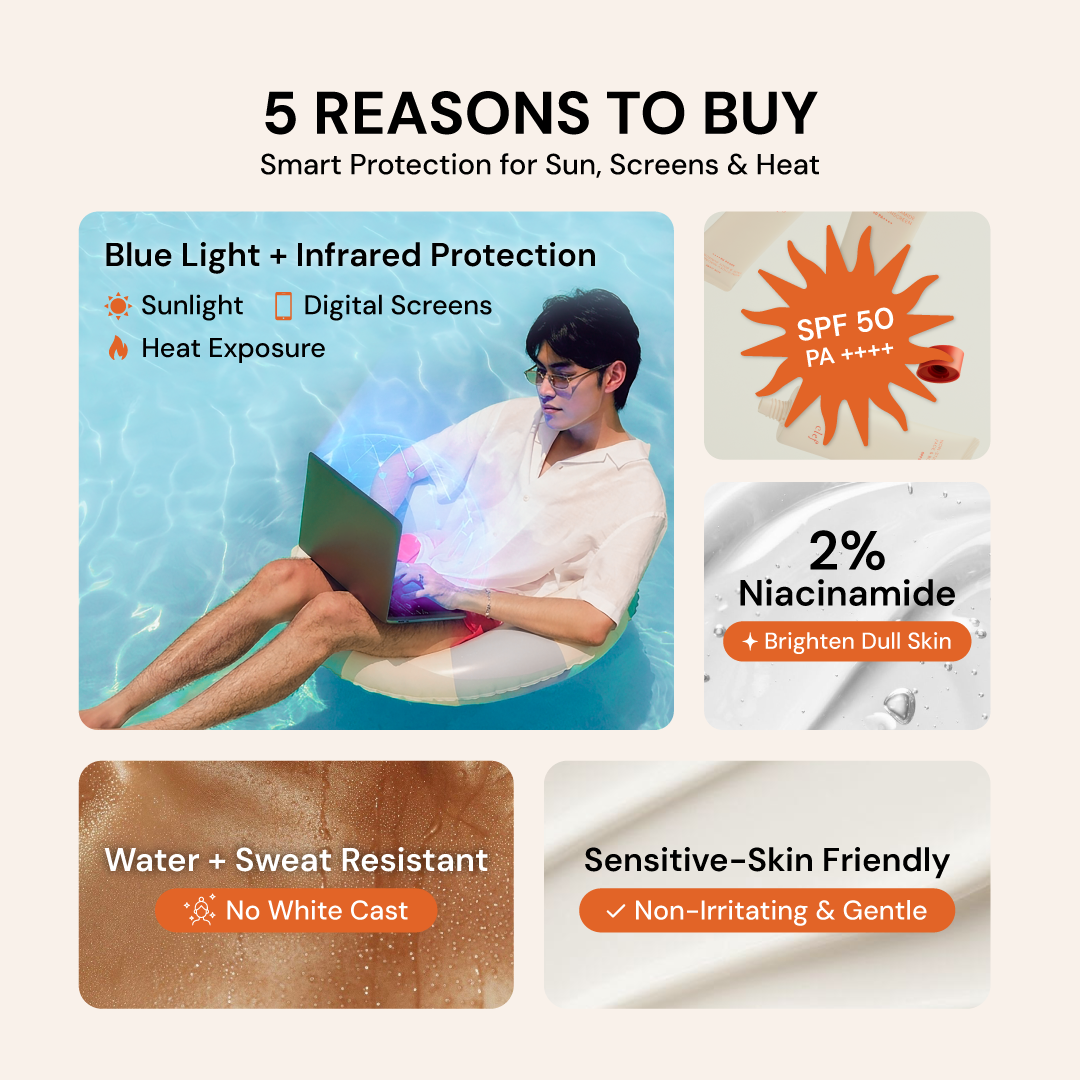 [NEW] CLEF Face & Body Sunscreen SPF50 PA++++ 70ml + Tea Core Series