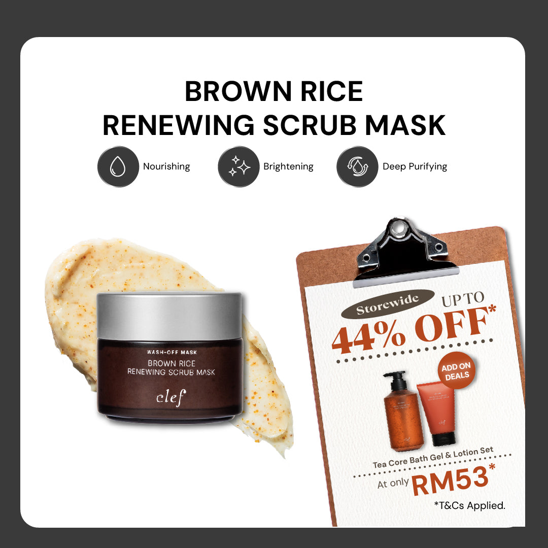 CLEF Brown Rice Renewing Scrub Mask