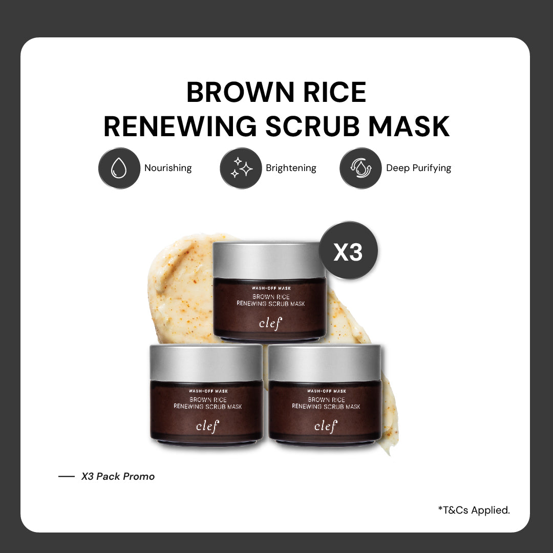 CLEF Brown Rice Renewing Scrub Mask