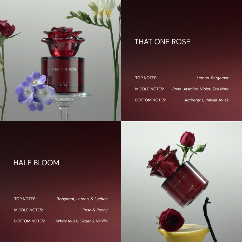 [NICOLE] Full Set Rose Collection Perfume 10mlx4