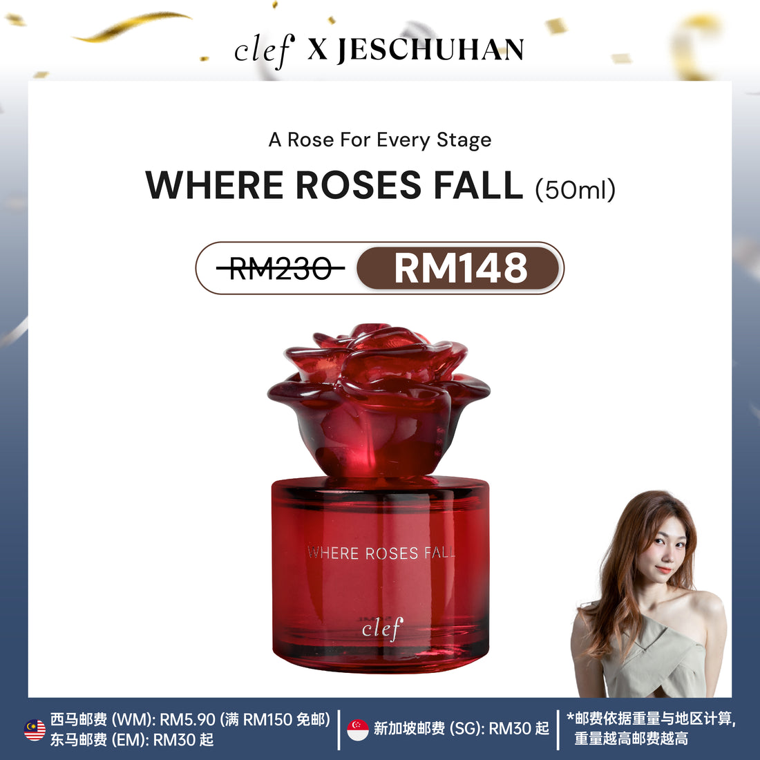 [Jes楚涵] ROSE COLLECTION FRAGRANCE 50ml- A Rose For Every Stage