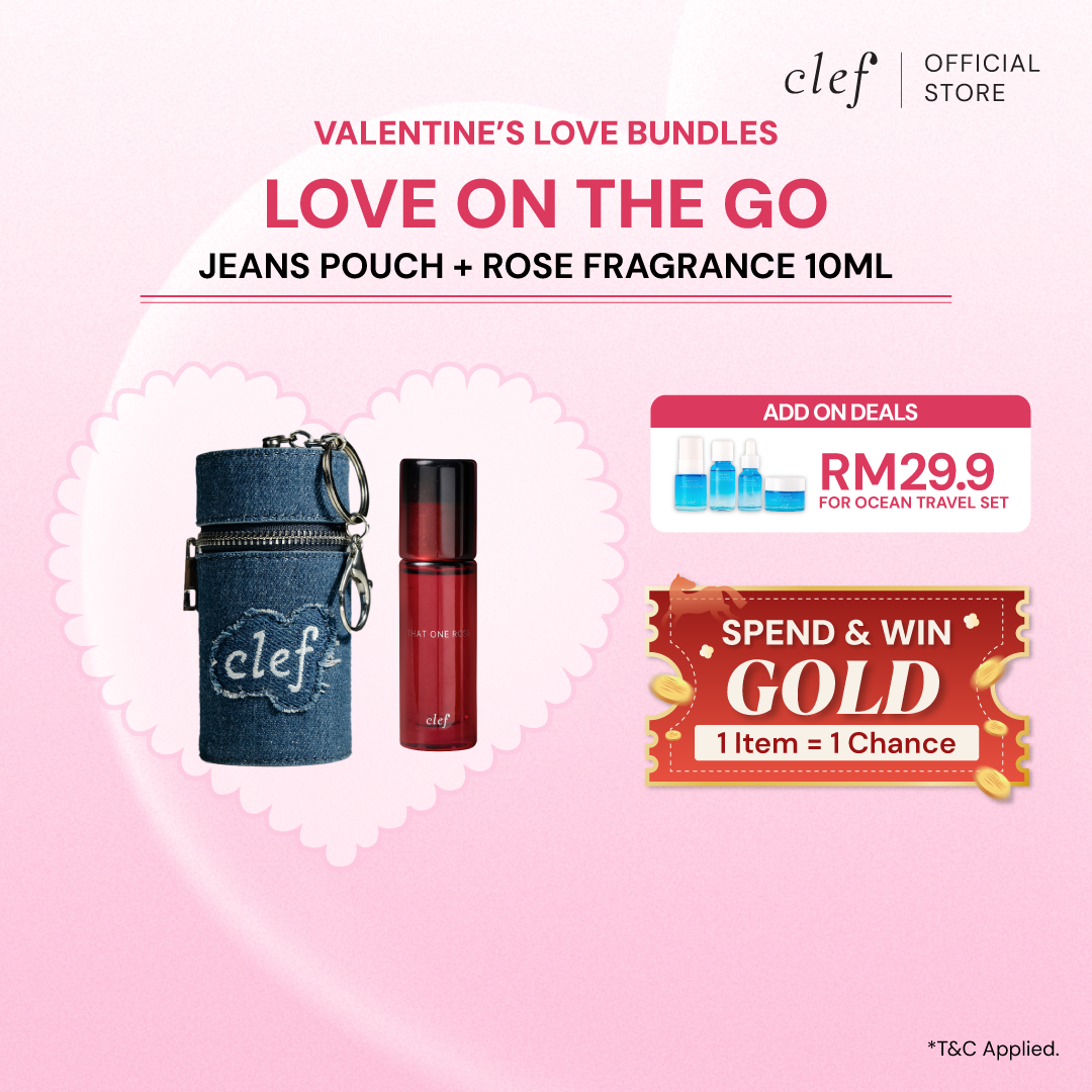 CLEF Jeans Pouch + Rose Collection 10ml