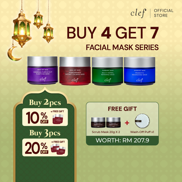 [BUY 4 Get 7] CLEF Facial Mask Full Set
