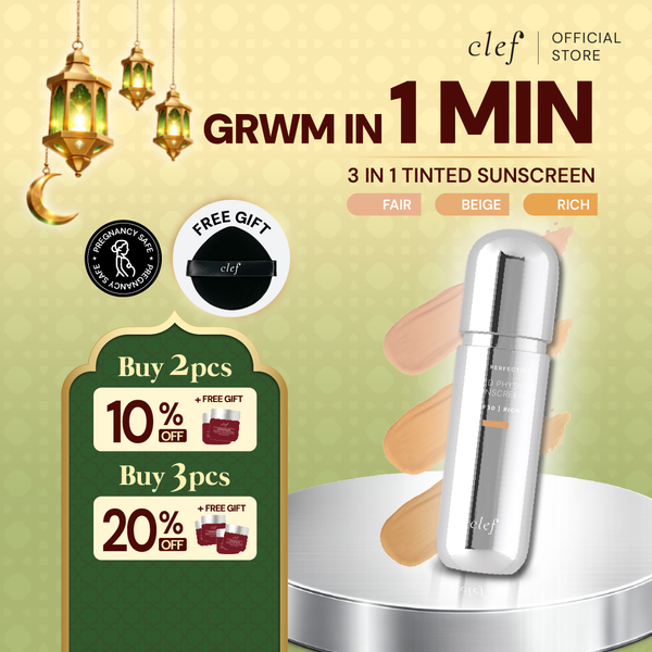 [LOWEST DEAL] CLEF Skin Perfecting Tinted Physical Sunscreen