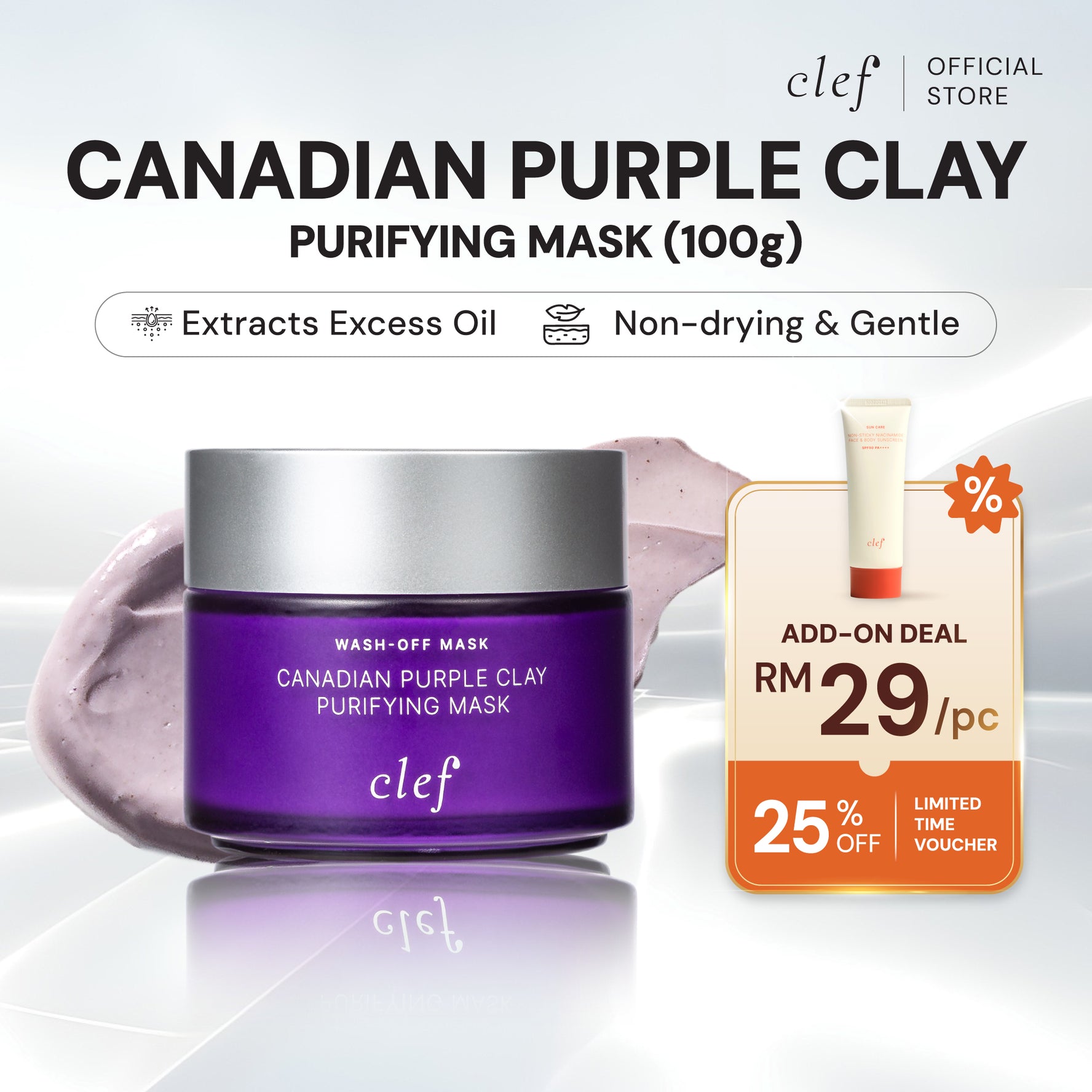 CLEF Canadian Purple Clay Purifying Mask