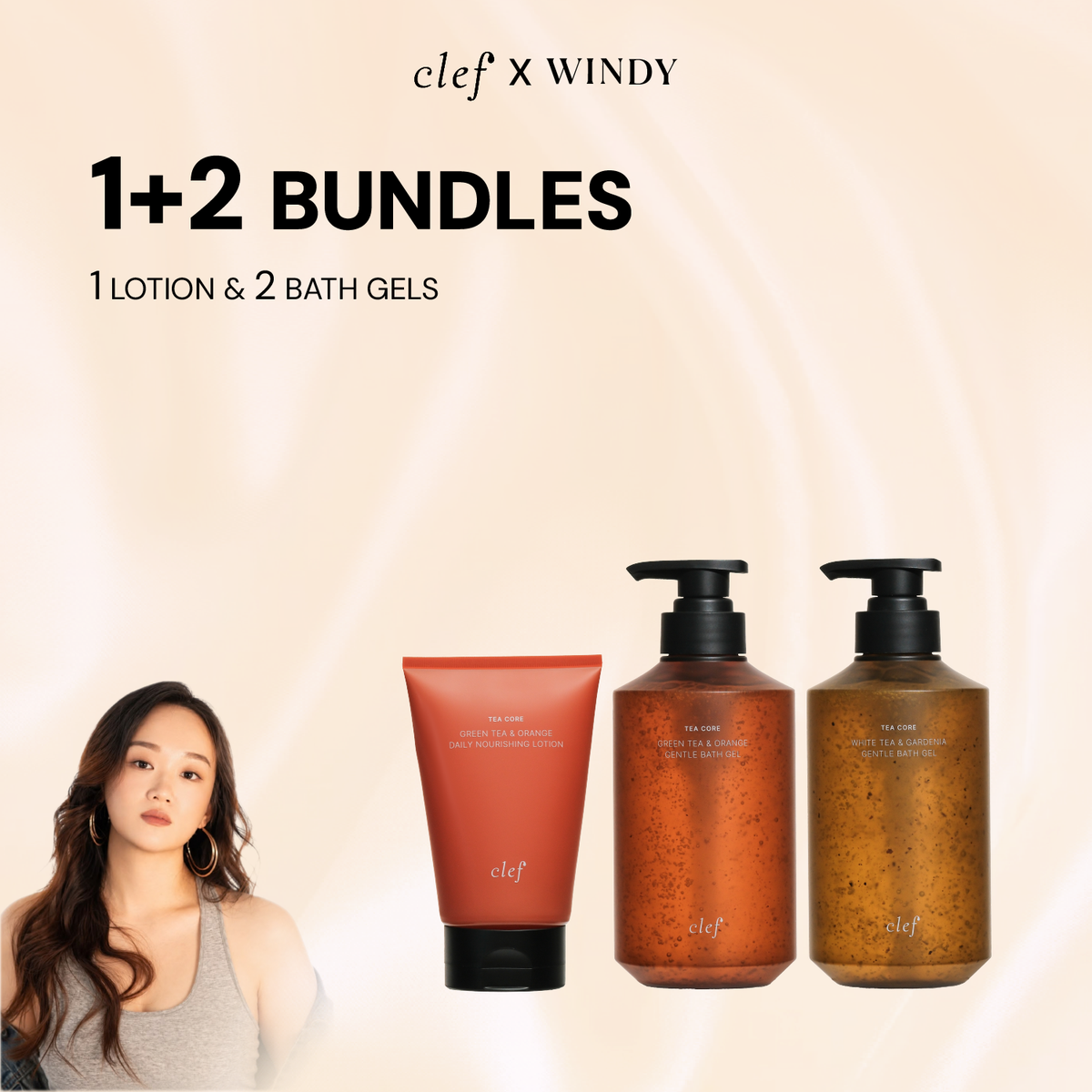 [WINDY] 2 Bath Gel + 1 Lotion