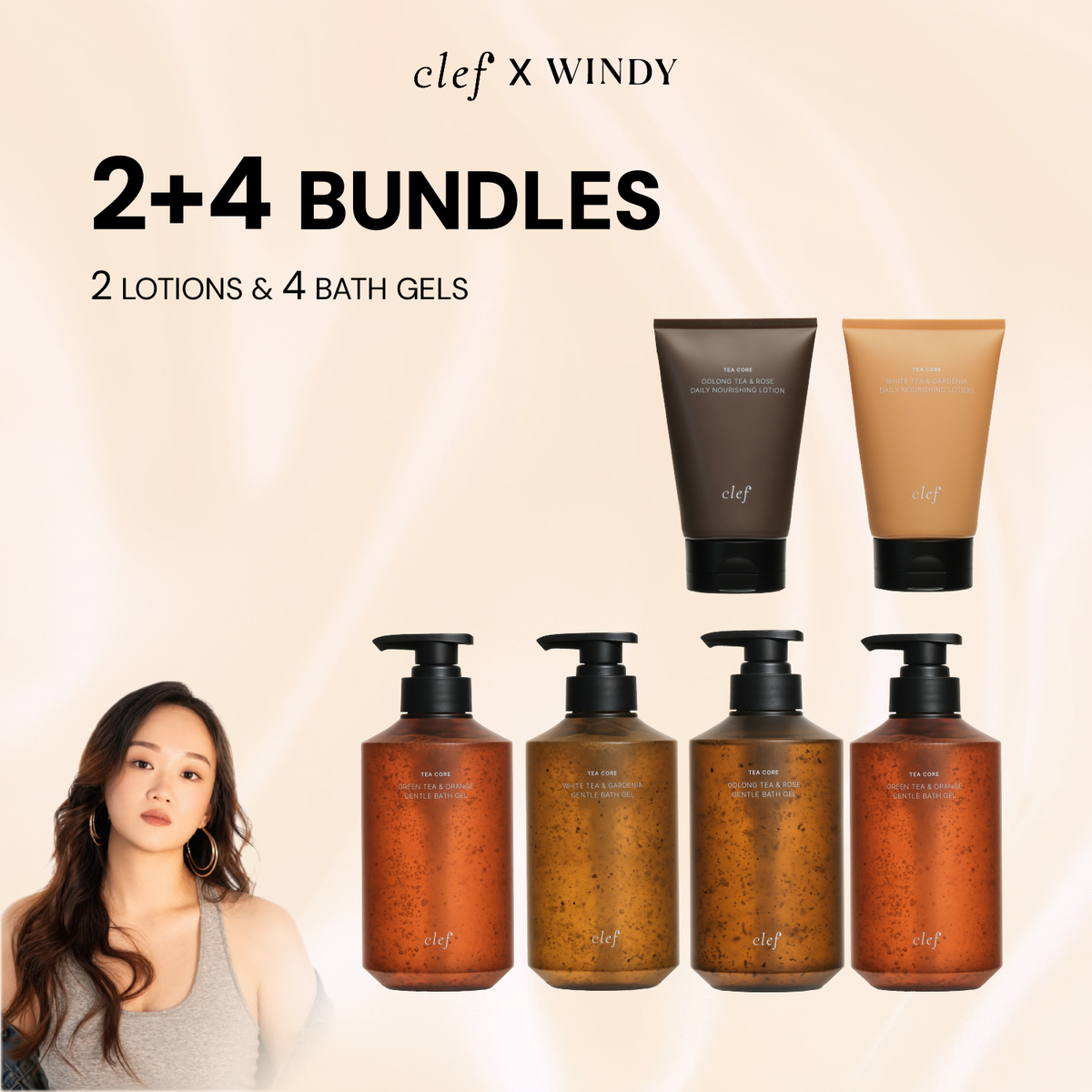 [WINDY] 4 Bath Gel + 2 Lotion
