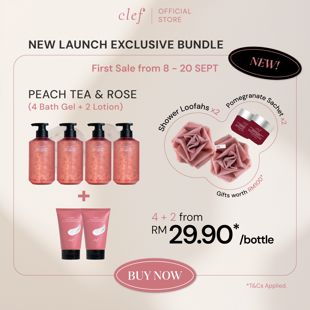 [NEW LAUNCH EXCLUSIVE BUNDLE] CLEF Tea Core Peach Tea & Rose