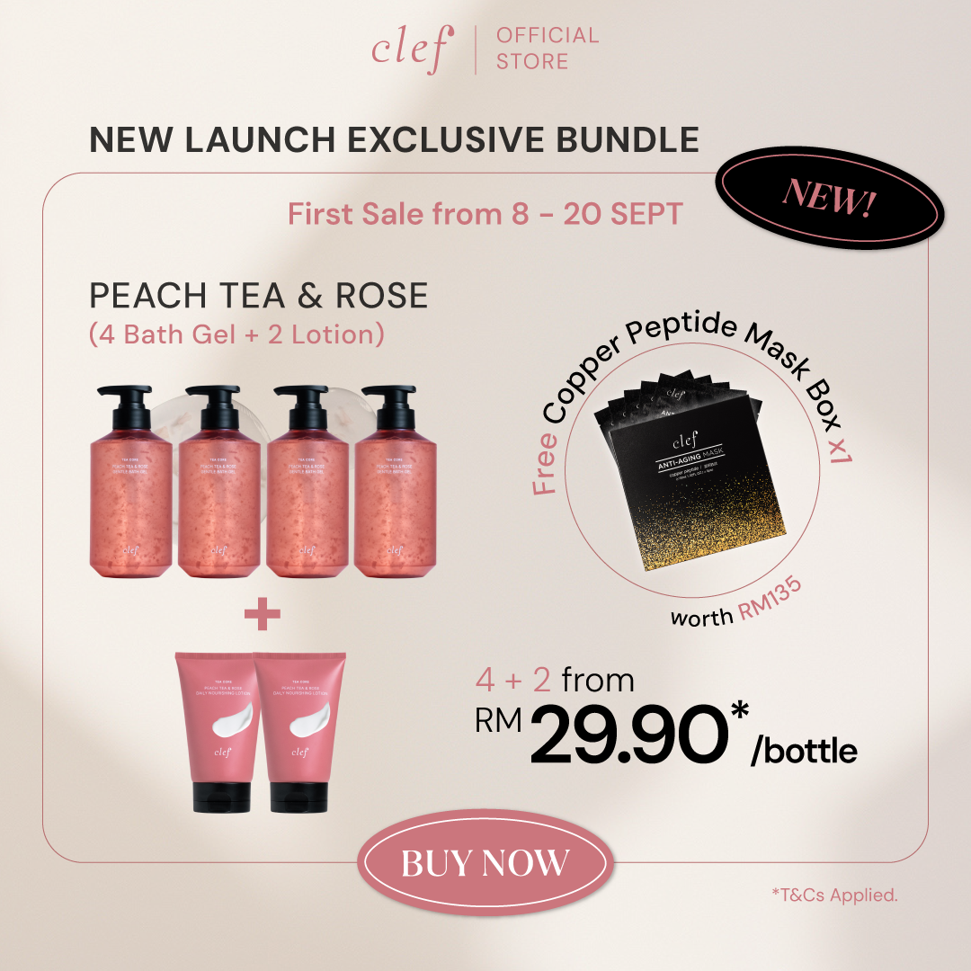 [NEW LAUNCH EXCLUSIVE BUNDLE] CLEF Tea Core Peach Tea & Rose