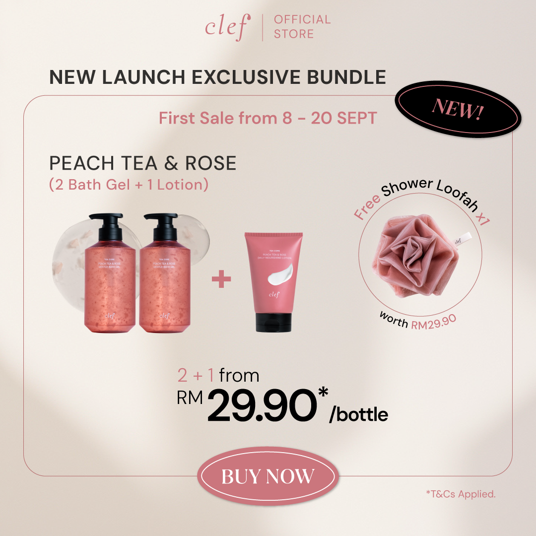 [NEW LAUNCH EXCLUSIVE BUNDLE] CLEF Tea Core Peach Tea & Rose