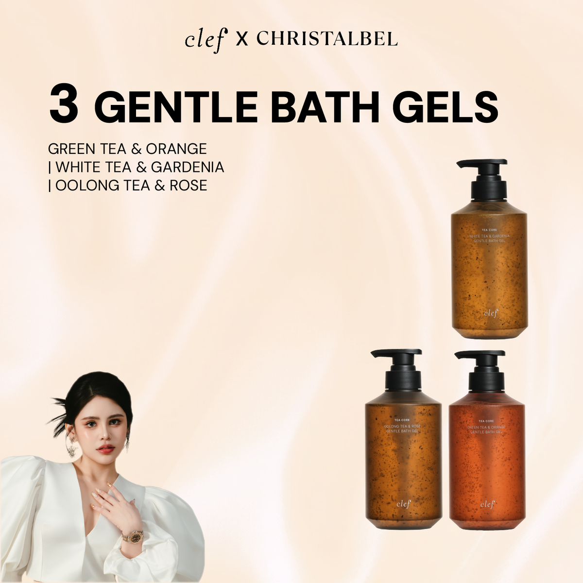 [CHRISTALBEL] 3 Bath Gel