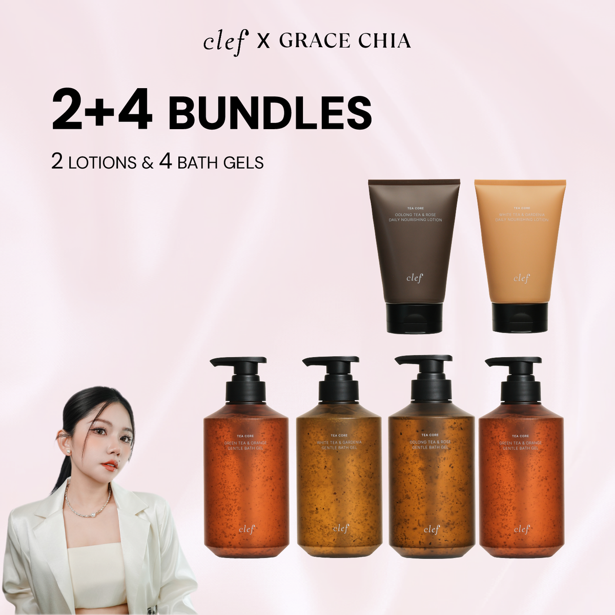 [GRACE] 4 Bath Gel + 2 Lotion