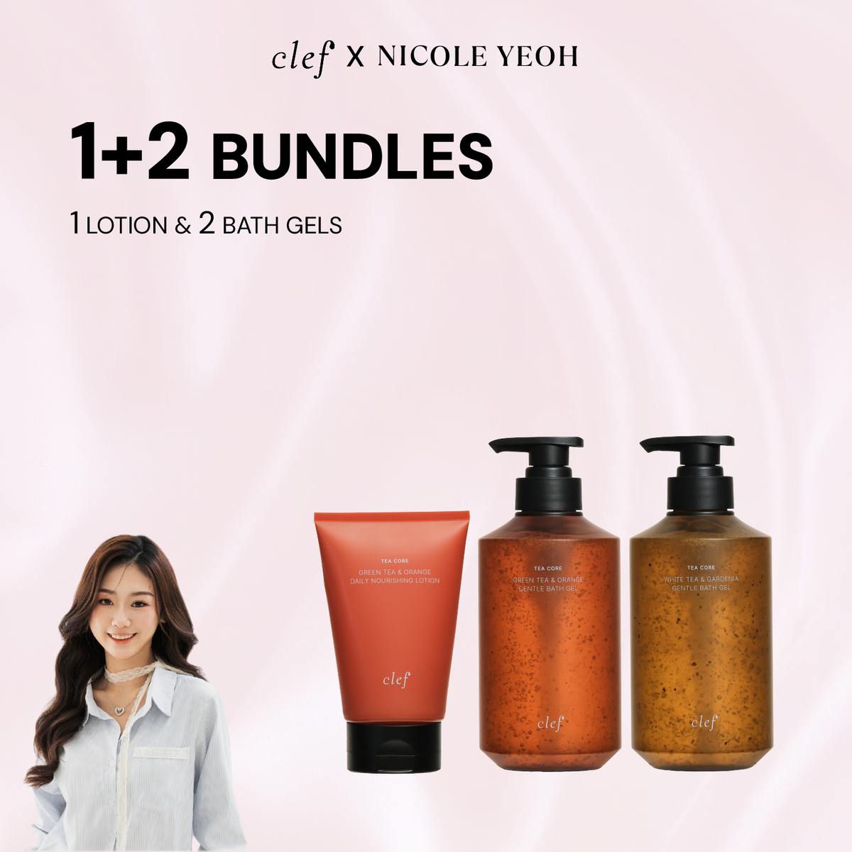 [NICOLE] 2 BATH GEL + 1 LOTION