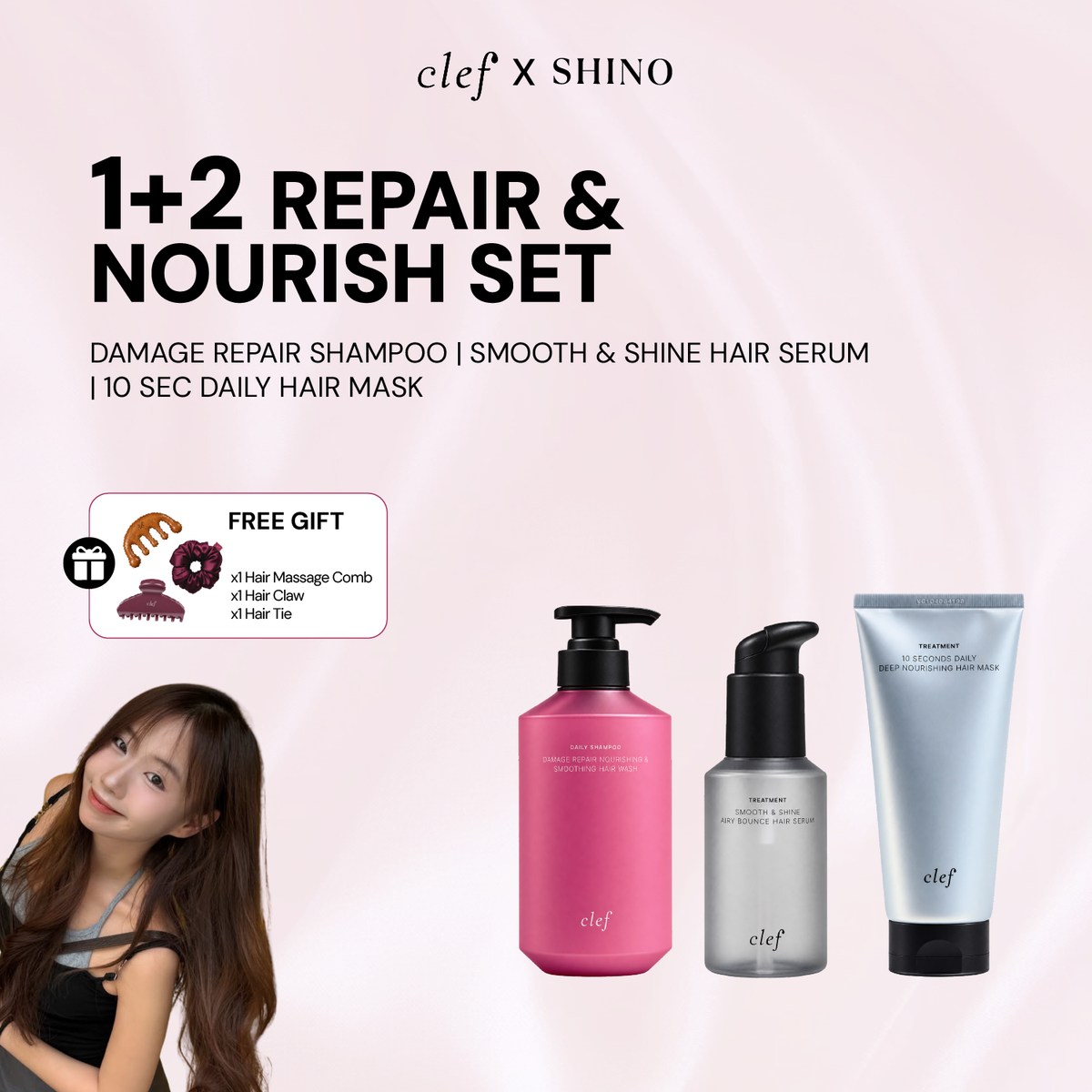 [SHINO] Damaged Hair Repair & Nourish Set