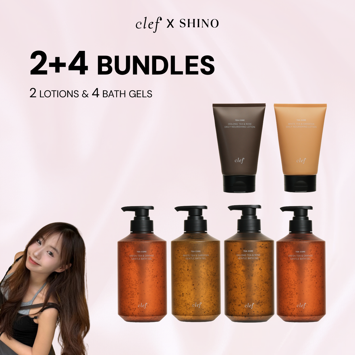 [SHINO]  4 Bath Gel + 2 Lotion