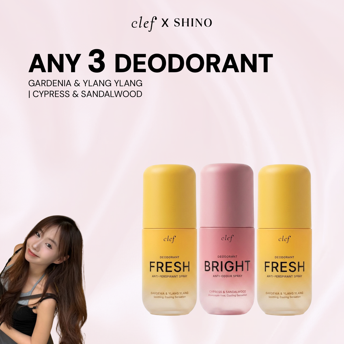 [SHINO] Mix & Match Any 3 All in One Deodorant & Perfume Mist